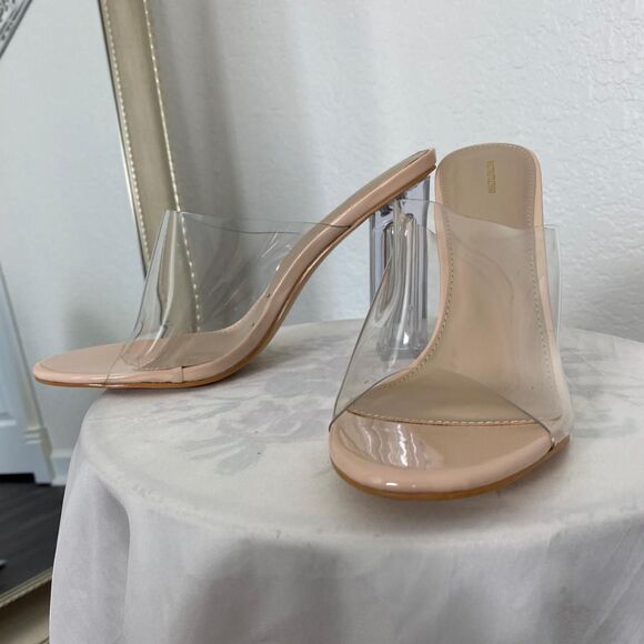 Prettylittlething PLT NEW  Euro Pinterest Coquette Block Heel Sandals 10 - Picture 4 of 8